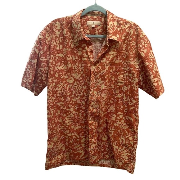 Joseph Abboud Men's L Hawaiian‎ Floral Short Sleeve Shirt Multicolor Summer - Picture 1 of 6